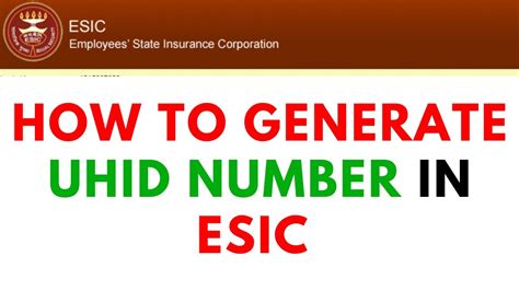 how to generate esic number